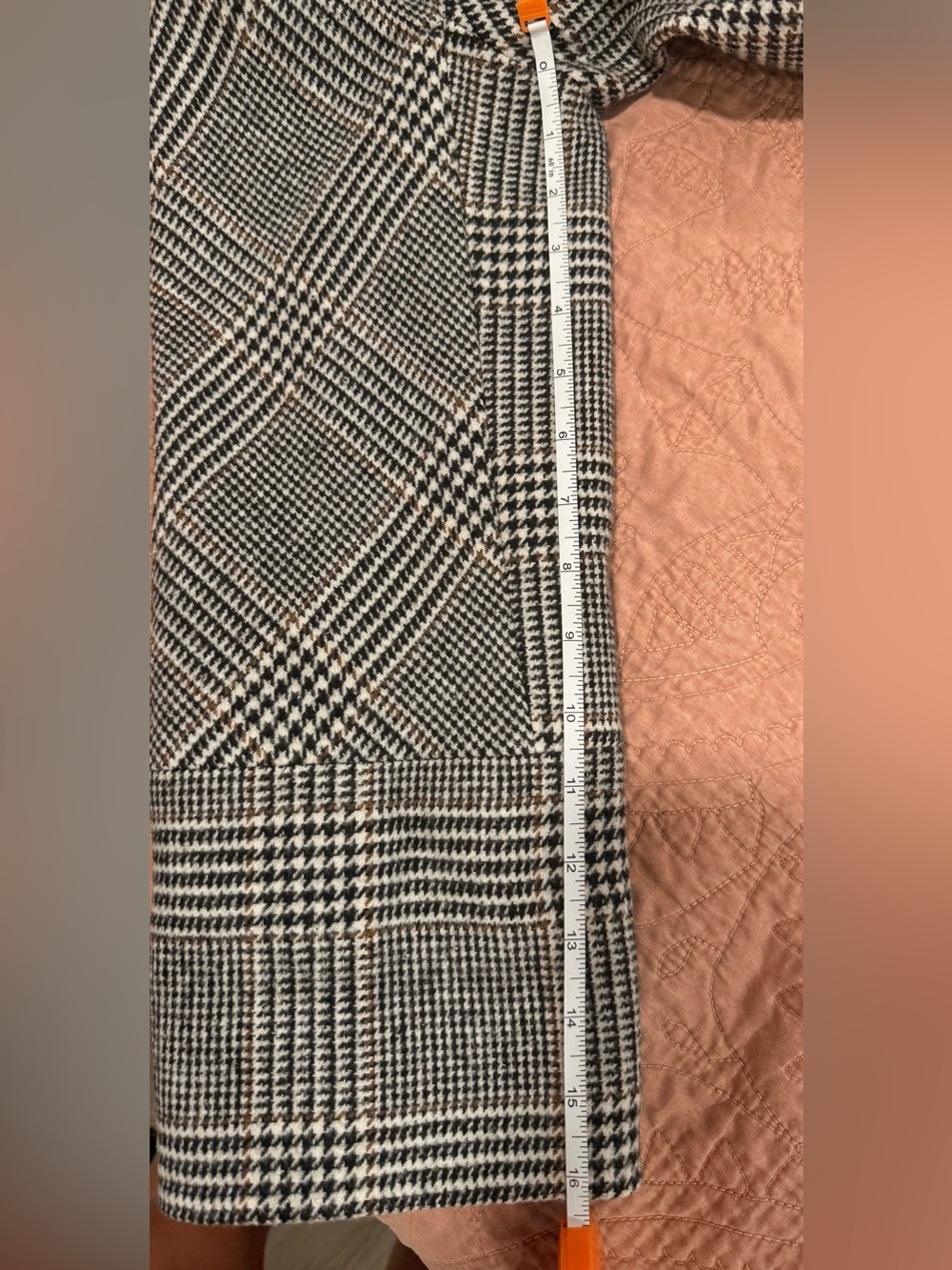 Women's Black and White winter wool  Coat - Picture 12 of 14